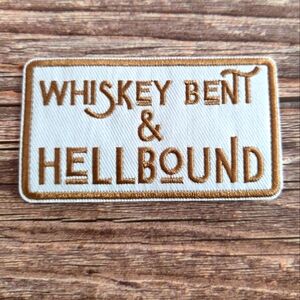 Whiskey Bent And Hellbound Rockabilly Western Punk Iron On Patch